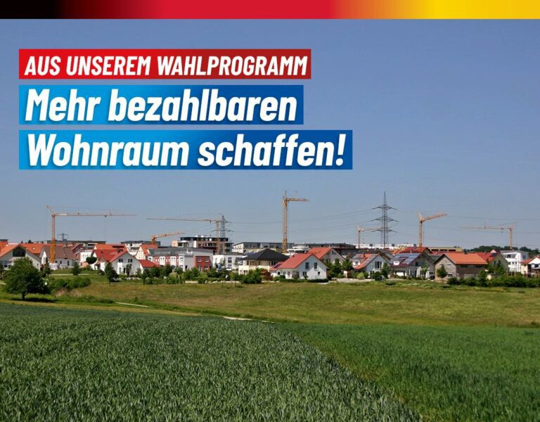 Aus unserem Wahlprogramm für den Kreis Rendsburg-Eckernförde: Mehr bezahlbaren Wohnraum schaffen!