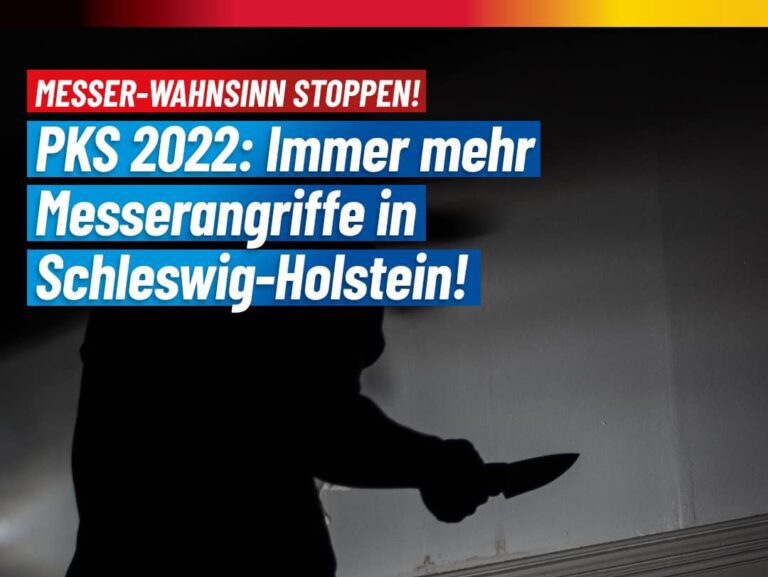 Polizeiliche Kriminalstatistik 2022: Immer mehr Messerangriffe in Schleswig-Holstein!