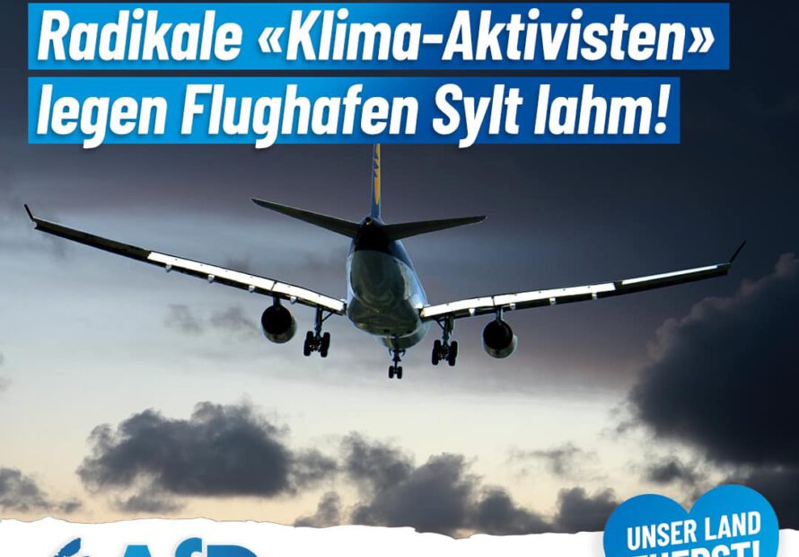 Radikale „Klima-Aktivisten“ legen Flughafen Sylt lahm!
